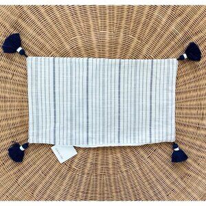 NEW Serena & Lily Surf Stripe Outdoor Pillow Cover (12”x21”)-Navy Blue